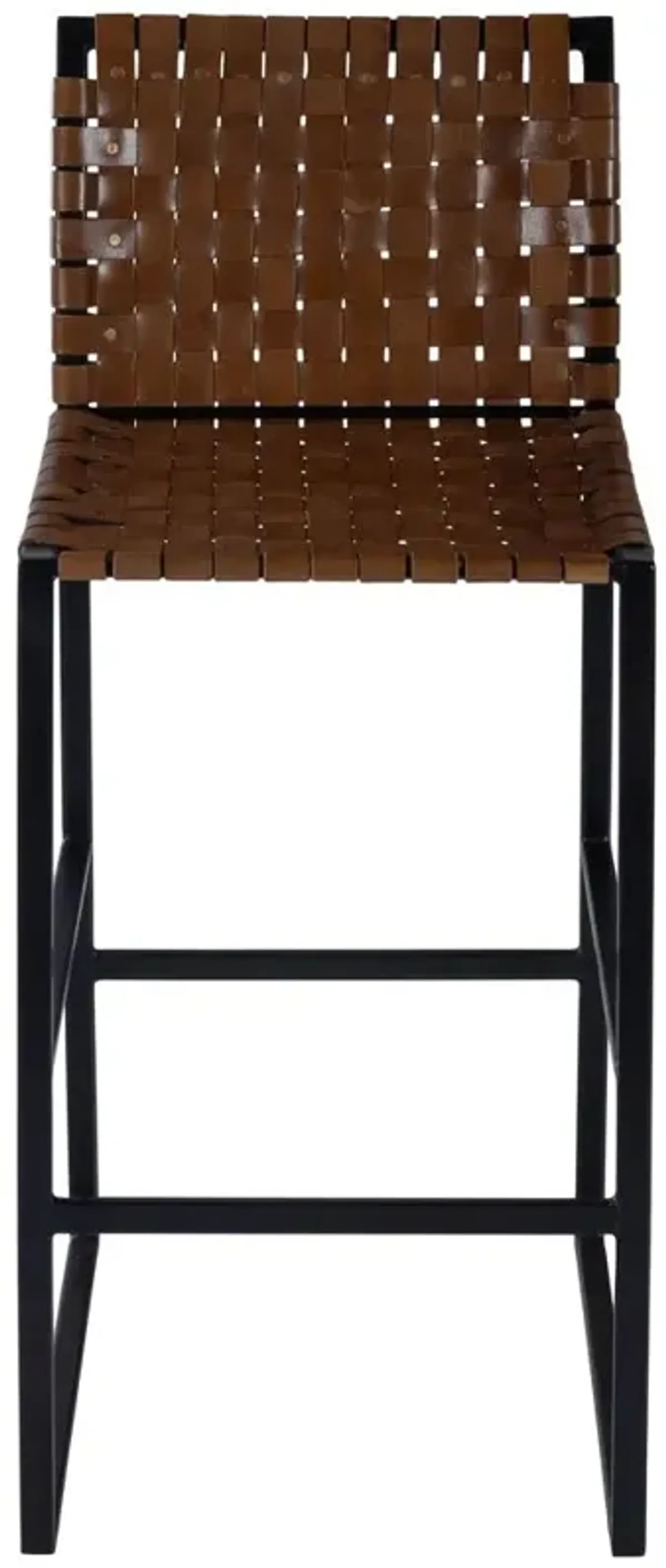 Belen Kox Rustic Woven Leather Bar Stool, Belen Kox