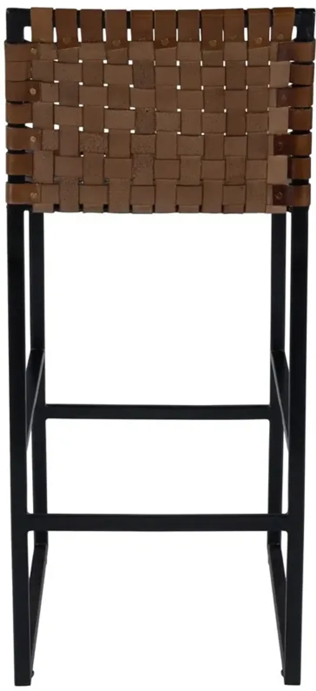 Belen Kox Rustic Woven Leather Bar Stool, Belen Kox