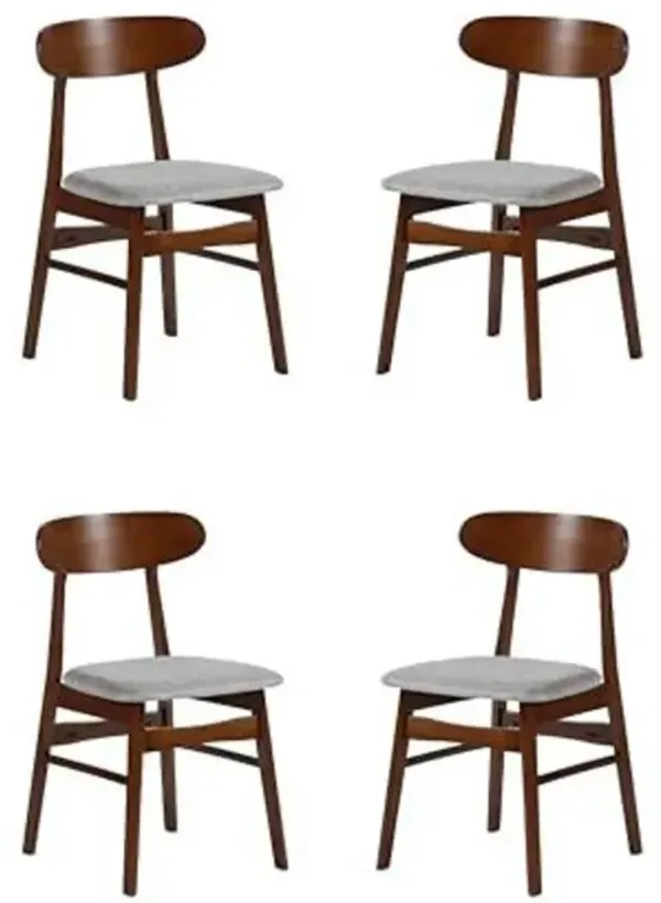 New Classic Furniture Morocco Light Gray Solid Wood Dining Chair (Set of 4)