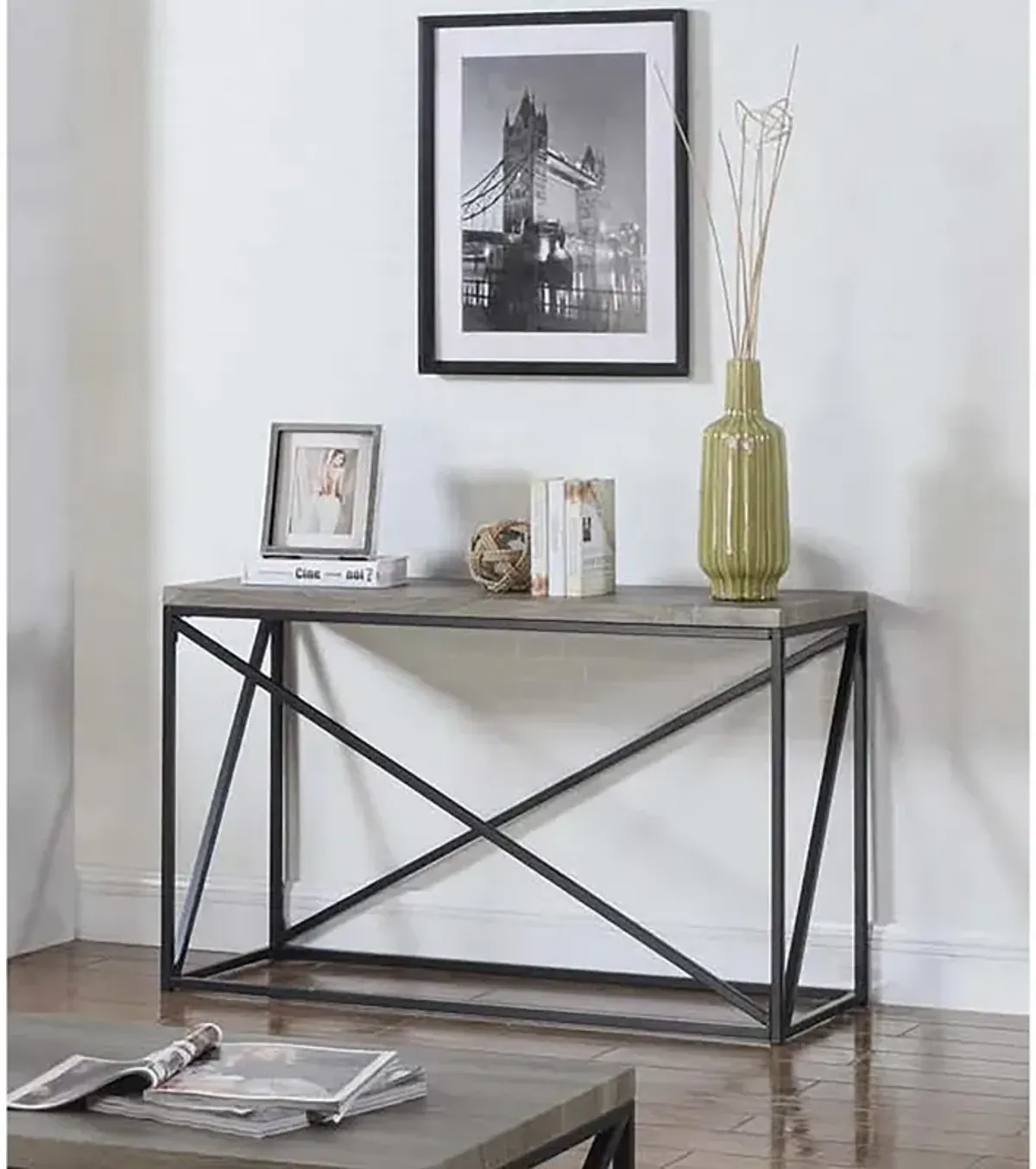 Birdie Rectangular Sofa Table Sonoma Grey