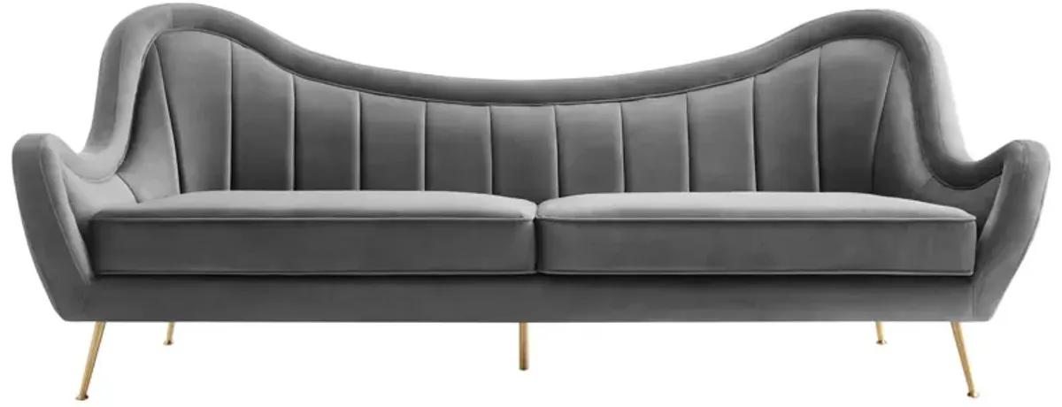 Cheshire Channel Tufted Performance Velvet Sofa