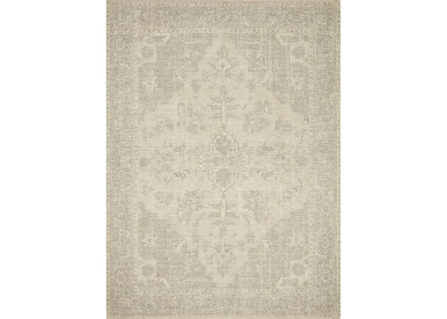 Priya PRY04 Ivory/Grey 5' x 7'6" Rug