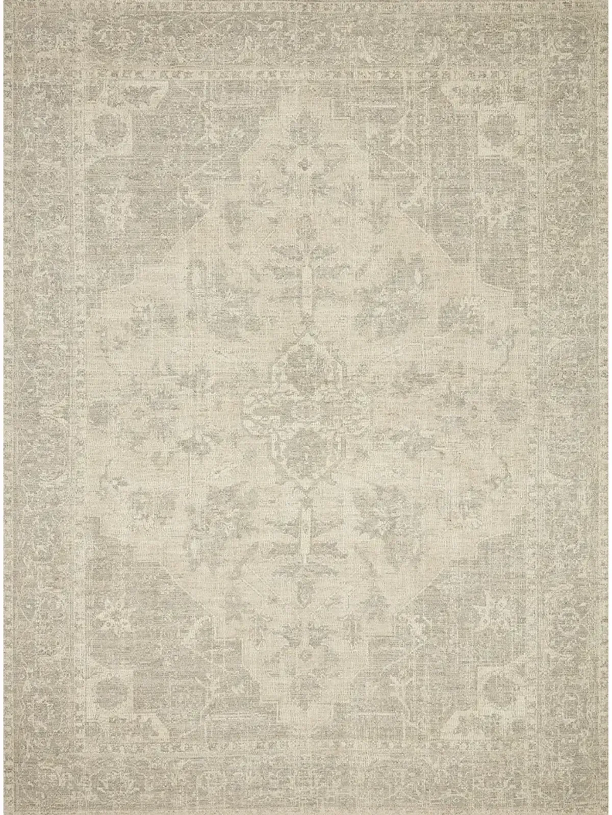 Priya PRY04 Ivory/Grey 5' x 7'6" Rug