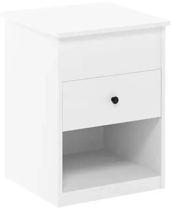 Furinno Jensen Lift Top Nightstand, Solid White