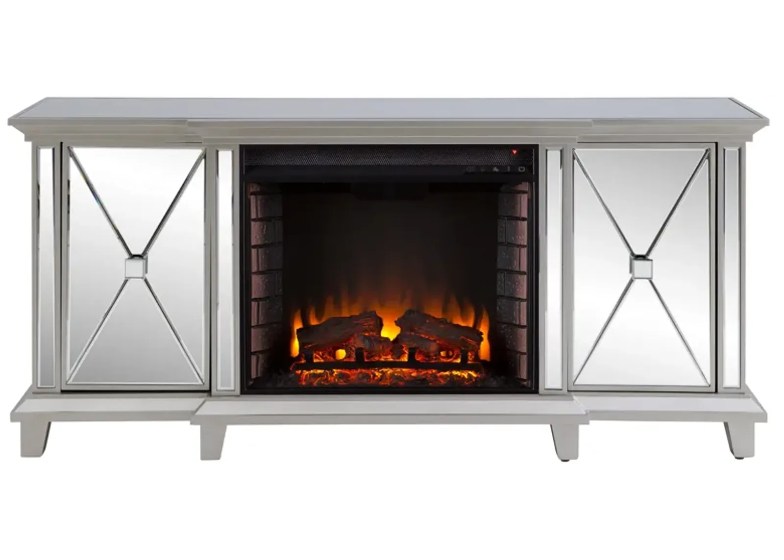 Patrick Mirrored Fireplace Console