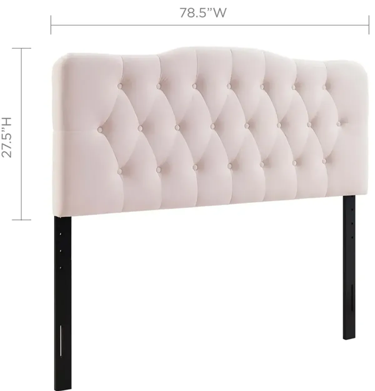 Modway - Annabel King Diamond Tufted Performance Velvet Headboard