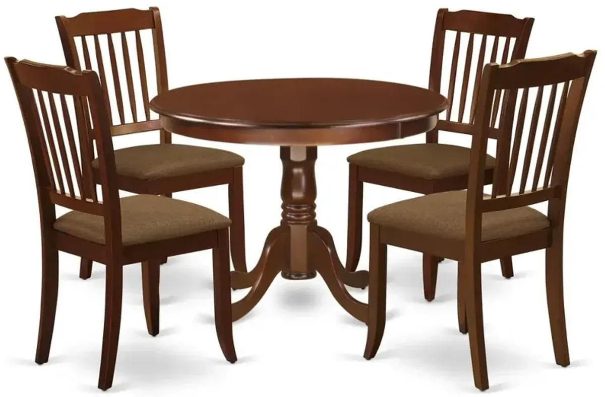 Dining Room Set Mahogany, HLDA5-MAH-C