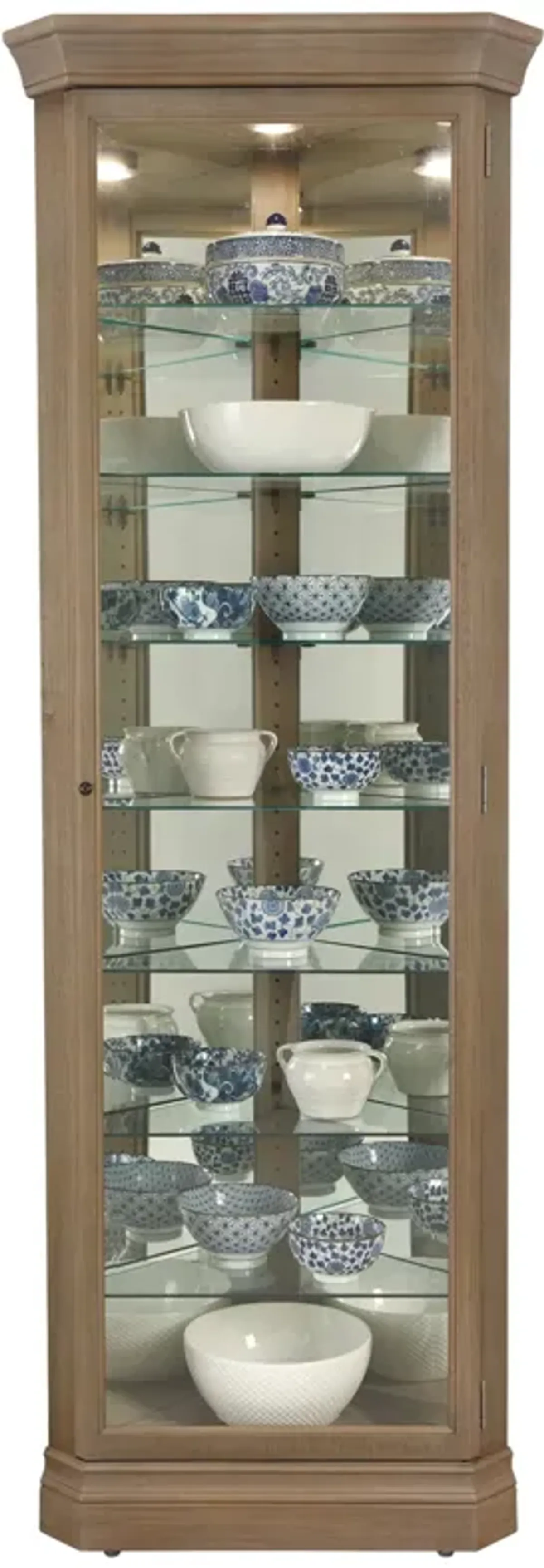 680643 Delia III Corner Curio Cabinet