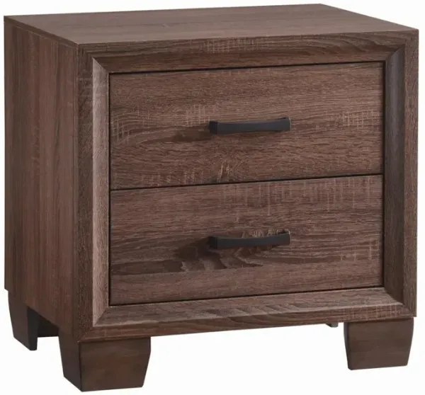 Brandon 2-drawer Nightstand Medium Warm Brown