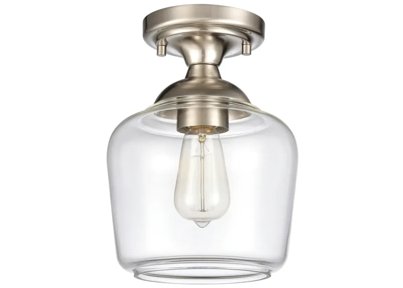 Agnes Silver Semi Flush Mount