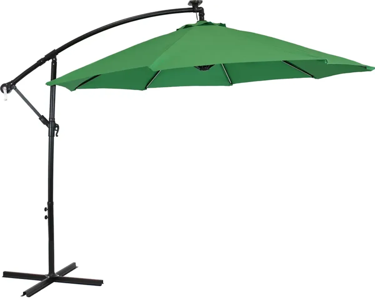 Sunnydaze 9.5 ft Solar Cantilever Offset Patio Umbrella