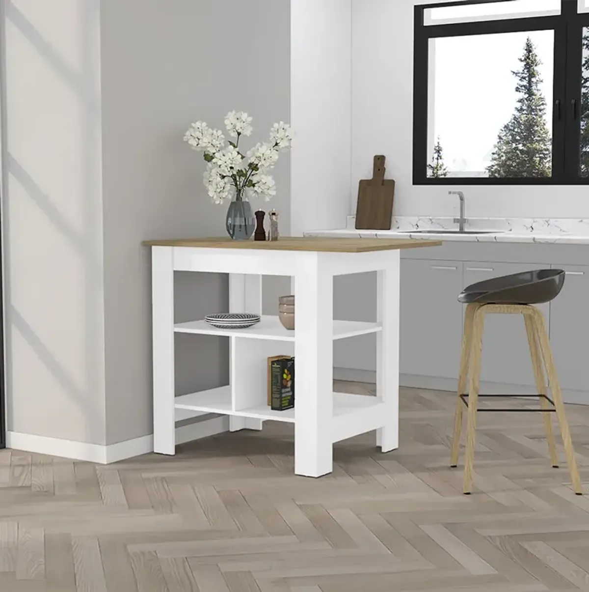 Kitchen Island Pompeya, Kitchen, White