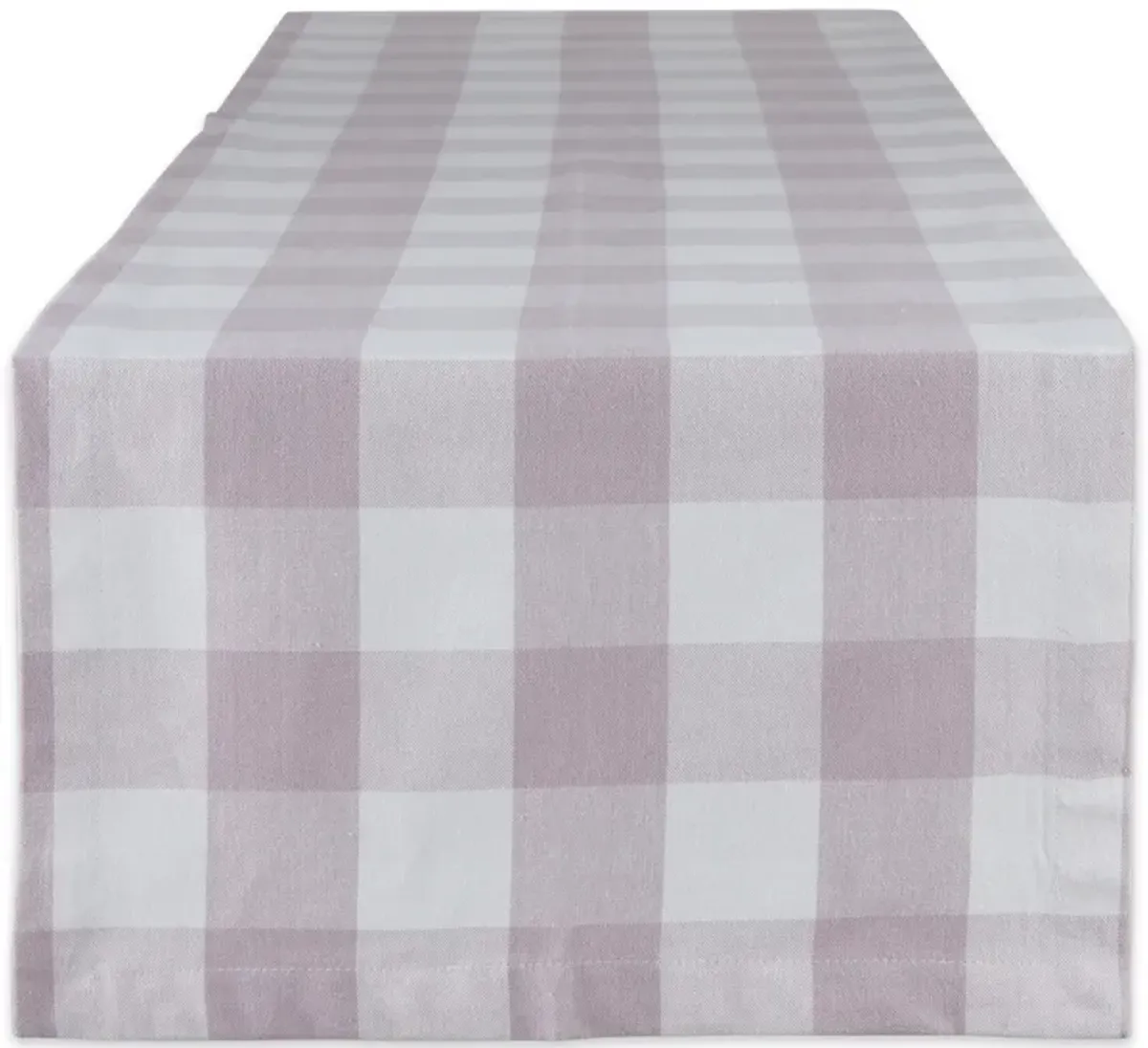 14" x 72" Purple and White Rectangular Home Essentials Buffalo Checkered Table Runner