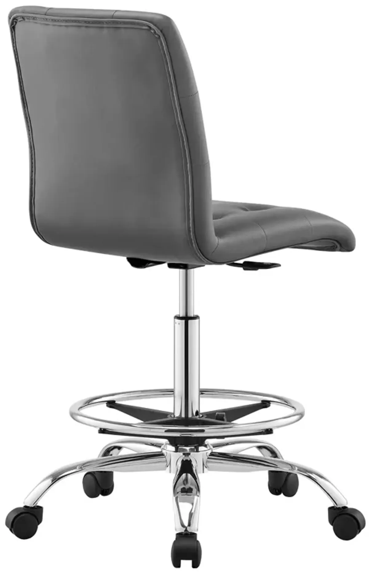 Prim Armless Vegan Leather Drafting Chair