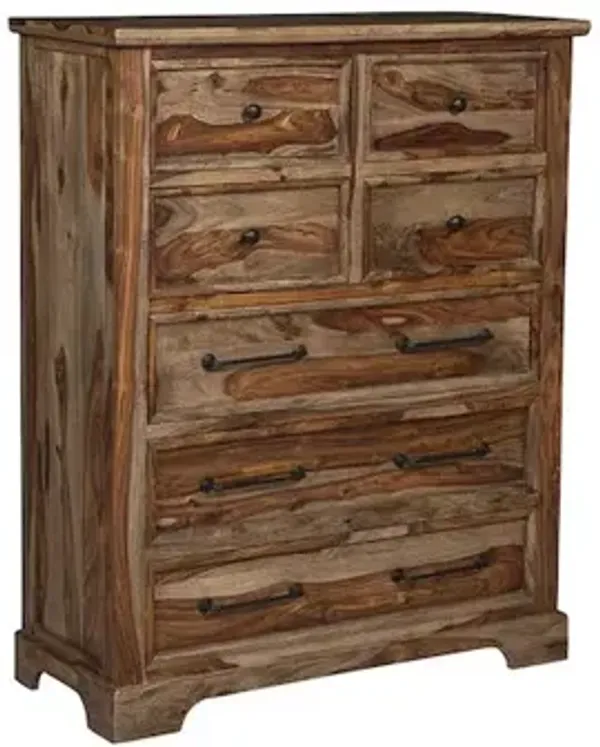 Porter Designs Crossroads Solid Sheesham Wood Chest, Brown