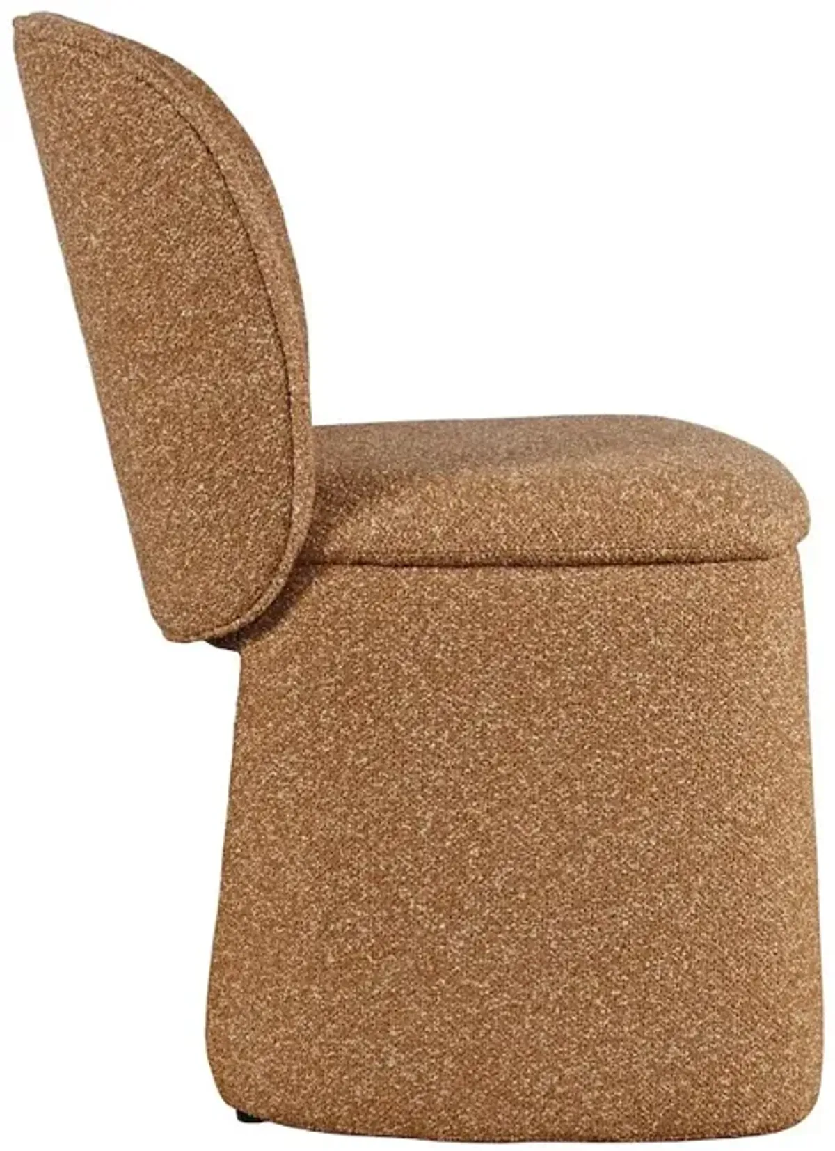 Jofran Breck Mid-Century Modern Curved Upholstered Dining Chair - Set of 2