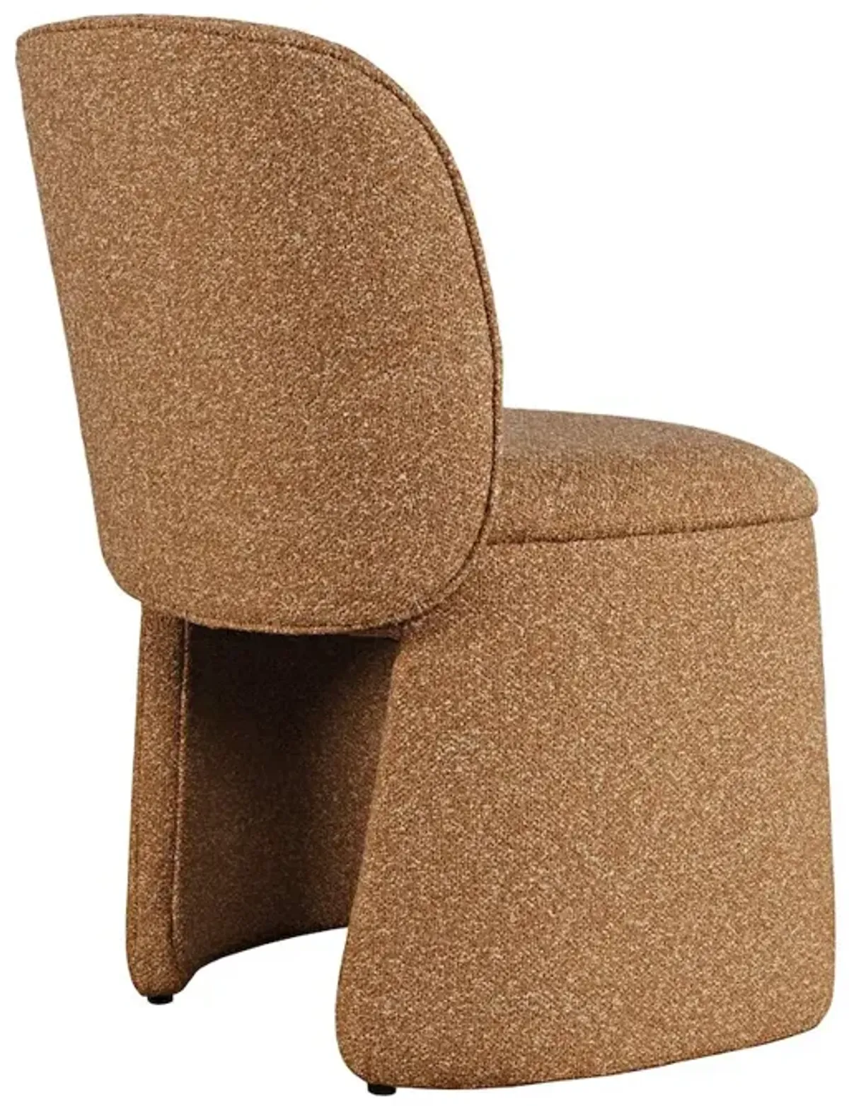 Jofran Breck Mid-Century Modern Curved Upholstered Dining Chair - Set of 2