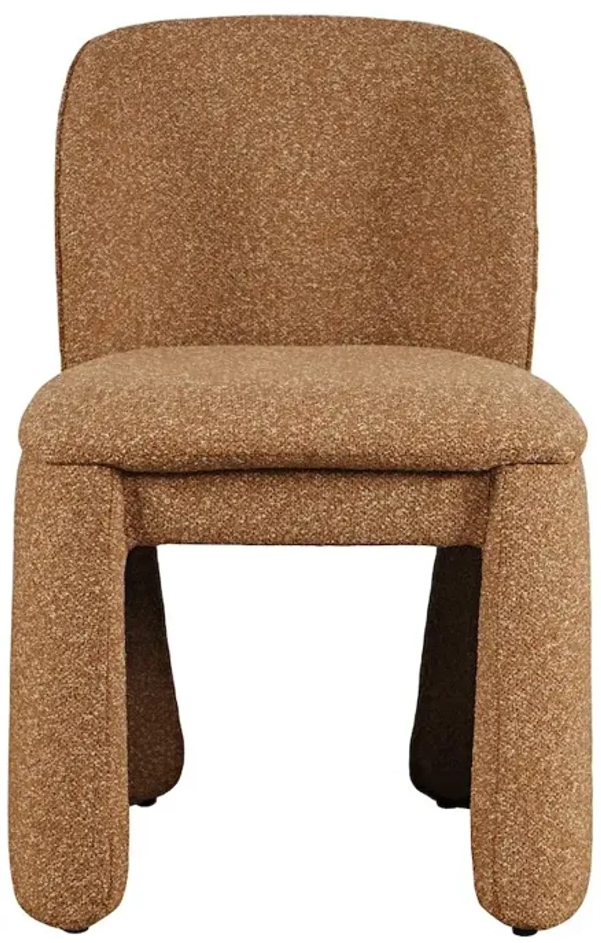 Jofran Breck Mid-Century Modern Curved Upholstered Dining Chair - Set of 2