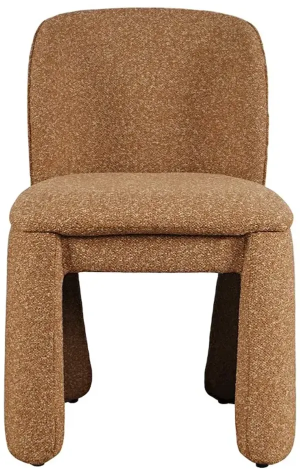 Jofran Breck Mid-Century Modern Curved Upholstered Dining Chair - Set of 2
