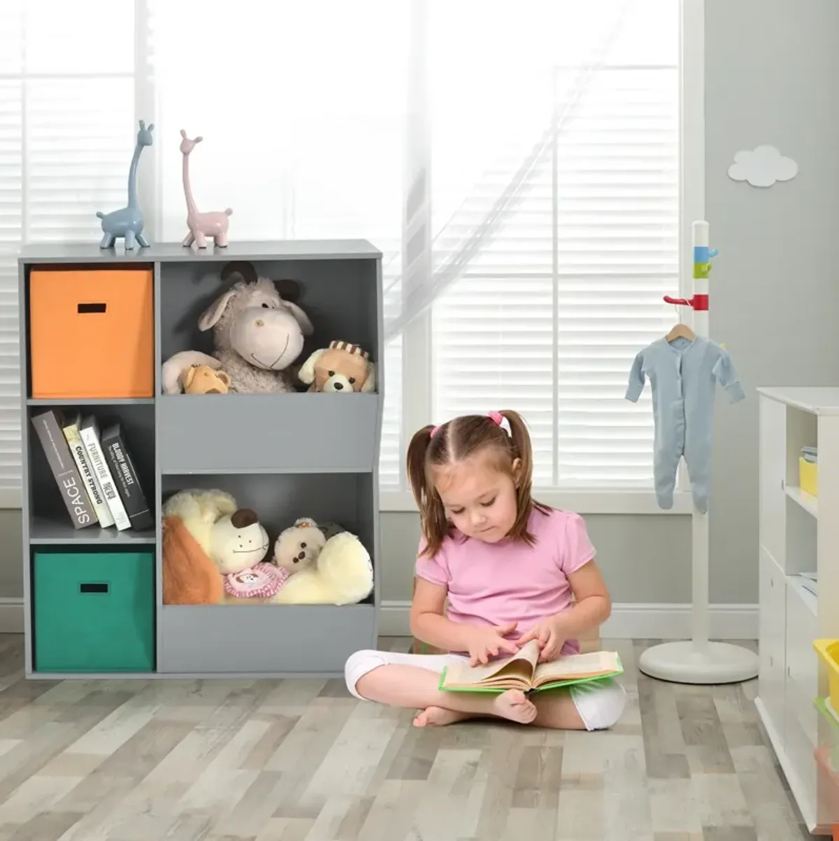 Kids Toy Storage Cabinet Shelf Organizer