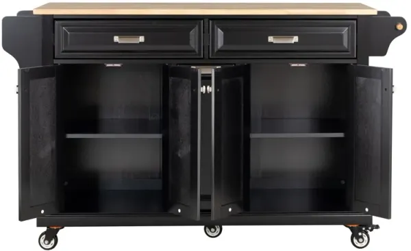 Streamdale Cambridge Natural Wood Top Kitchen Island with Storage