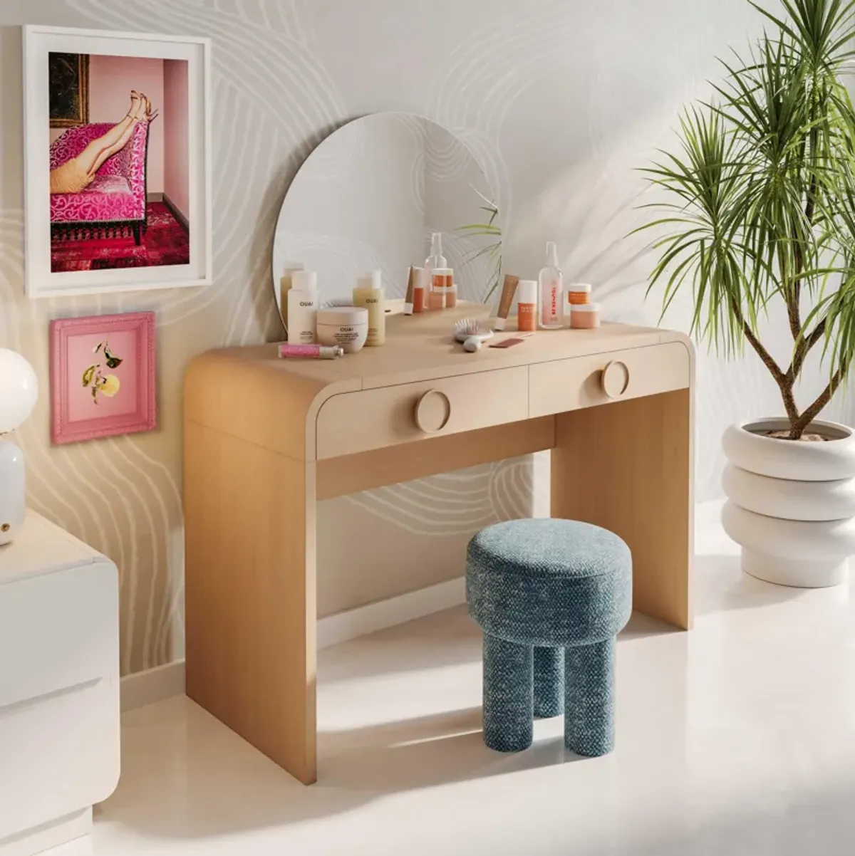 Moonrise Vanity Desk & Mirror