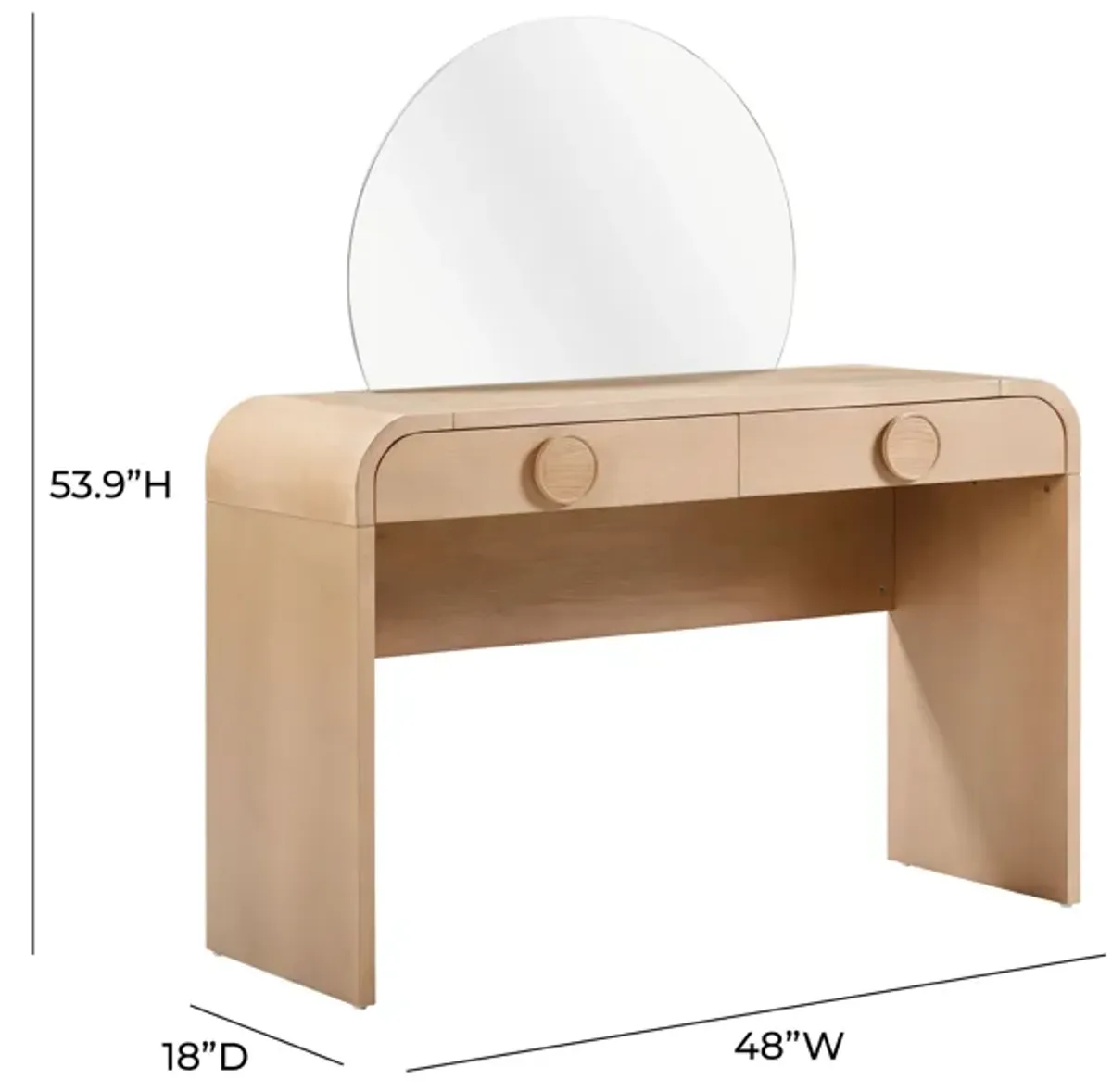 Moonrise Vanity Desk & Mirror