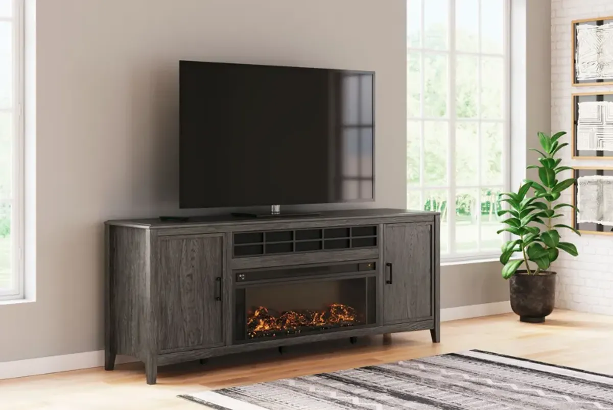 Montillan 84" TV Stand with Electric Fireplace