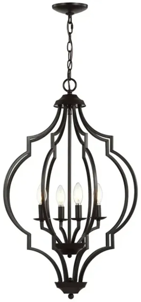 Selema Iron Adjustable Ogee Lantern LED Pendant