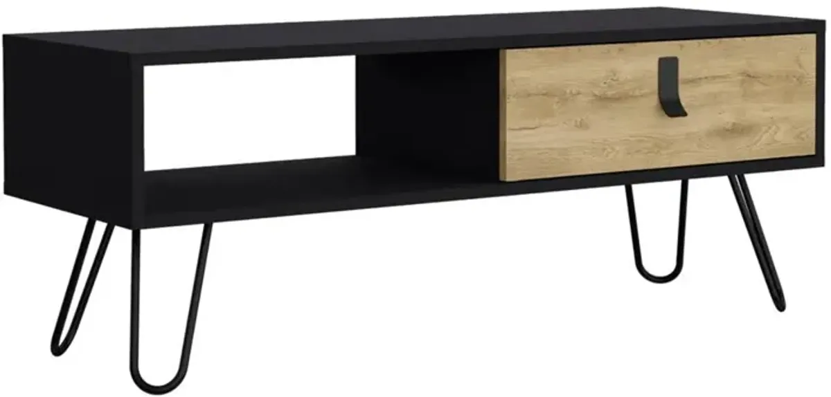 Mosby Coffee Table with Modern Hairpin Legs Design and Drawer