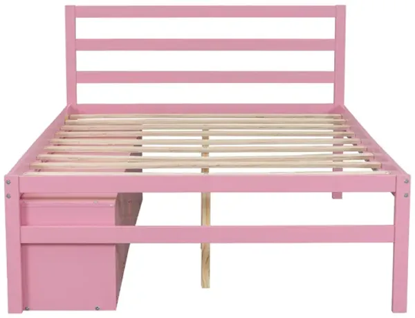 Merax Platform Bed with Removable Storage Shelves