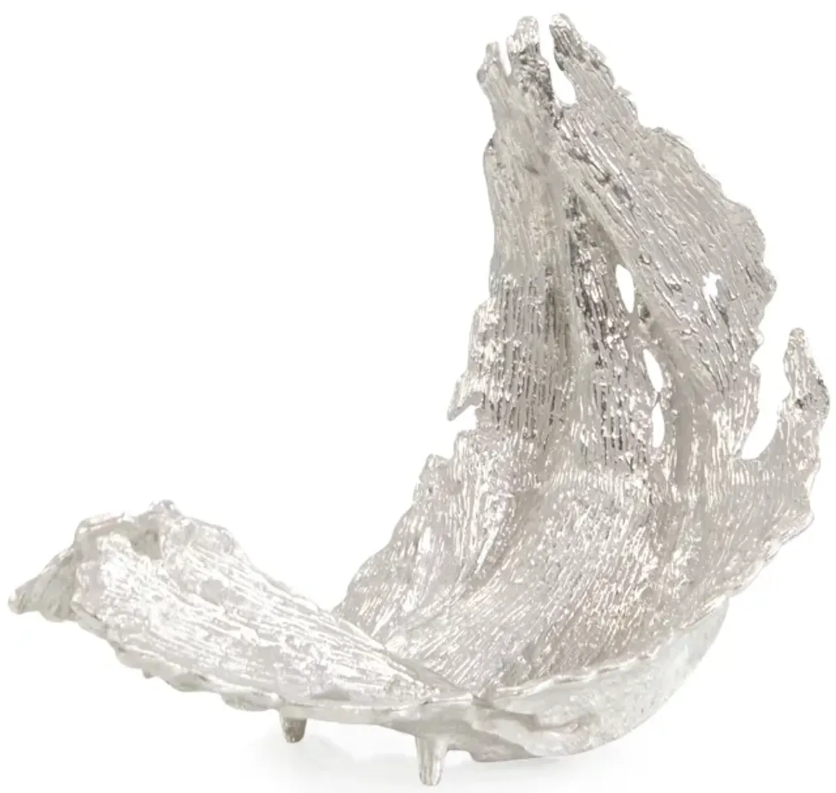 Time-Worn Leaf Small Nickel Sculpture