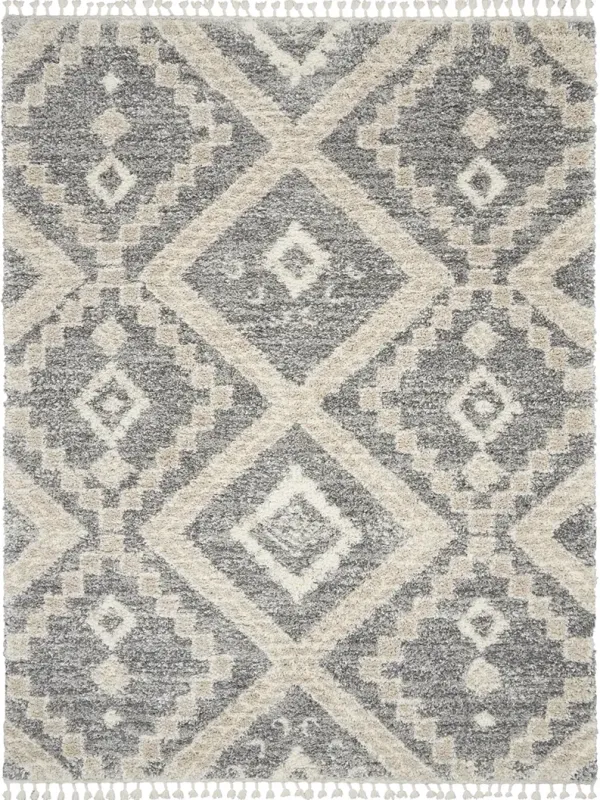 Oslo Shag OSL02 Gray/Ivory 7'10" x 10'6" Rug