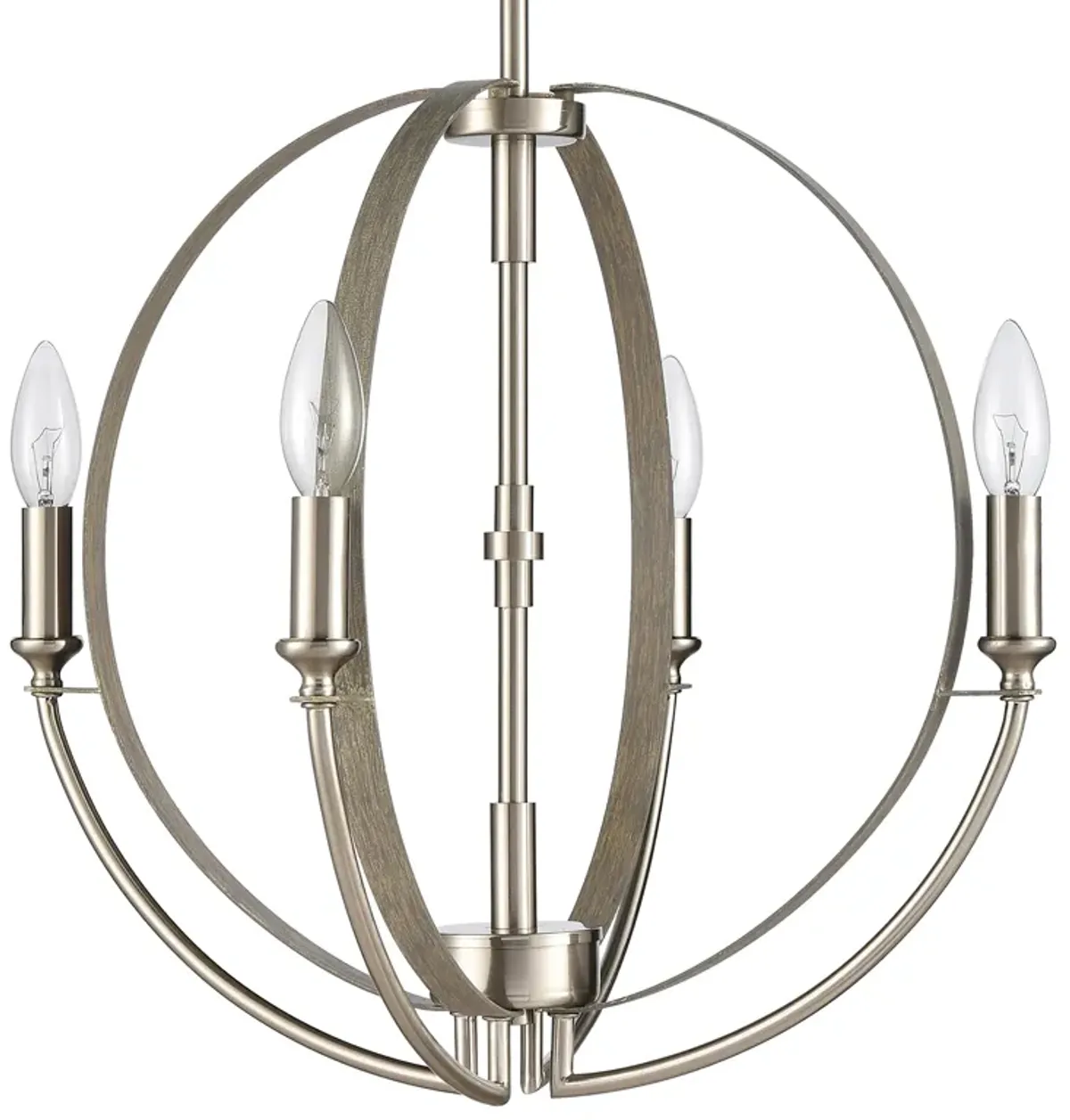 Rotunde 18'' Wide 4-Light Brown Chandelier