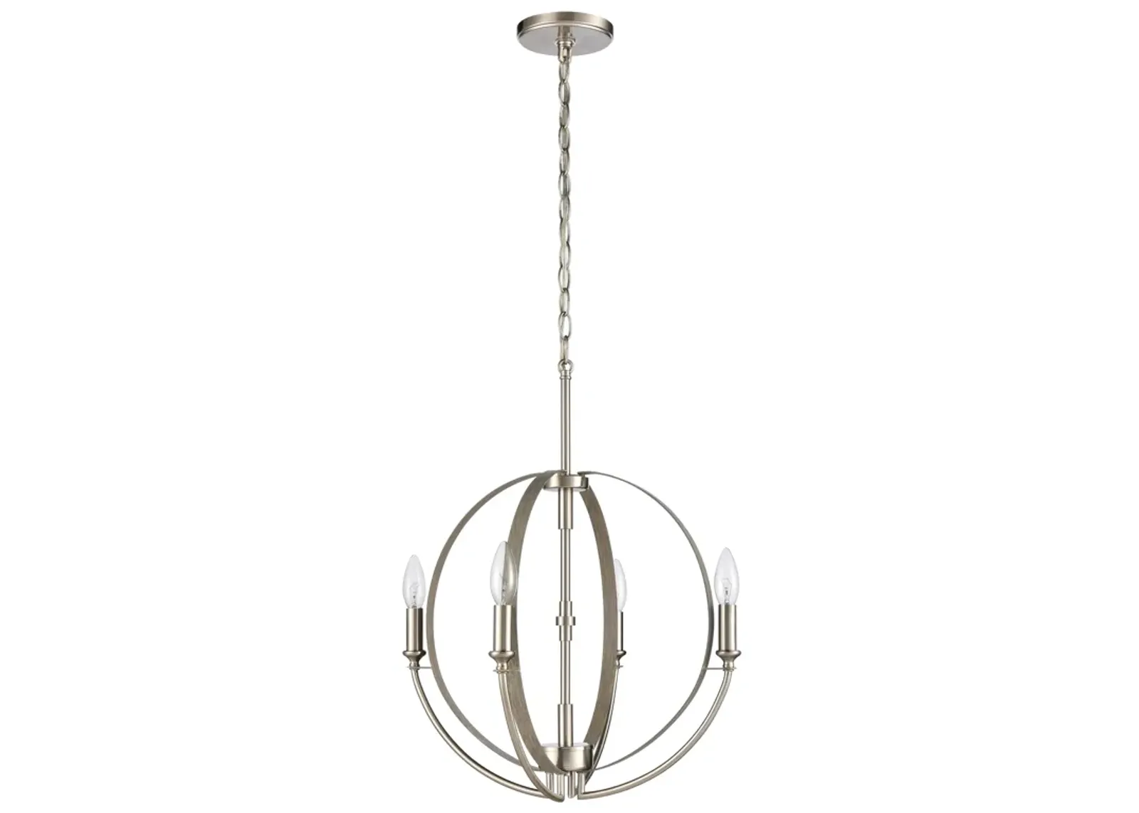 Rotunde 18'' Wide 4-Light Brown Chandelier