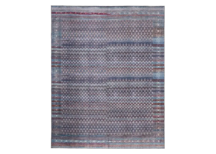 Voss 39H7F Tan/Blue/Pink 7'10" x 9'10" Rug