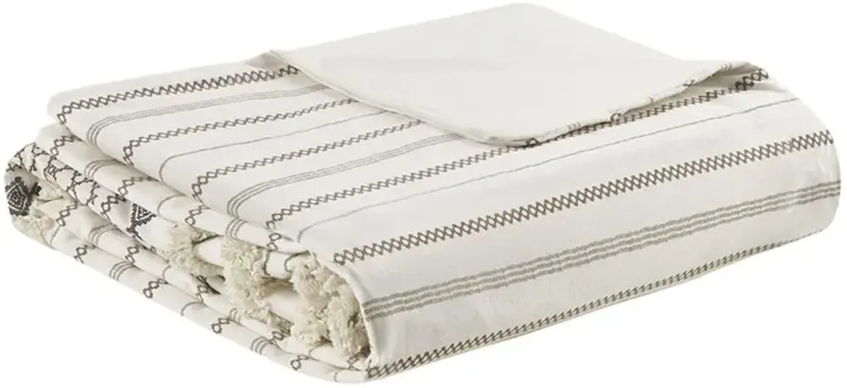 Belen Kox Ivory Aztec Cotton Duvet Cover Mini Set, Belen Kox