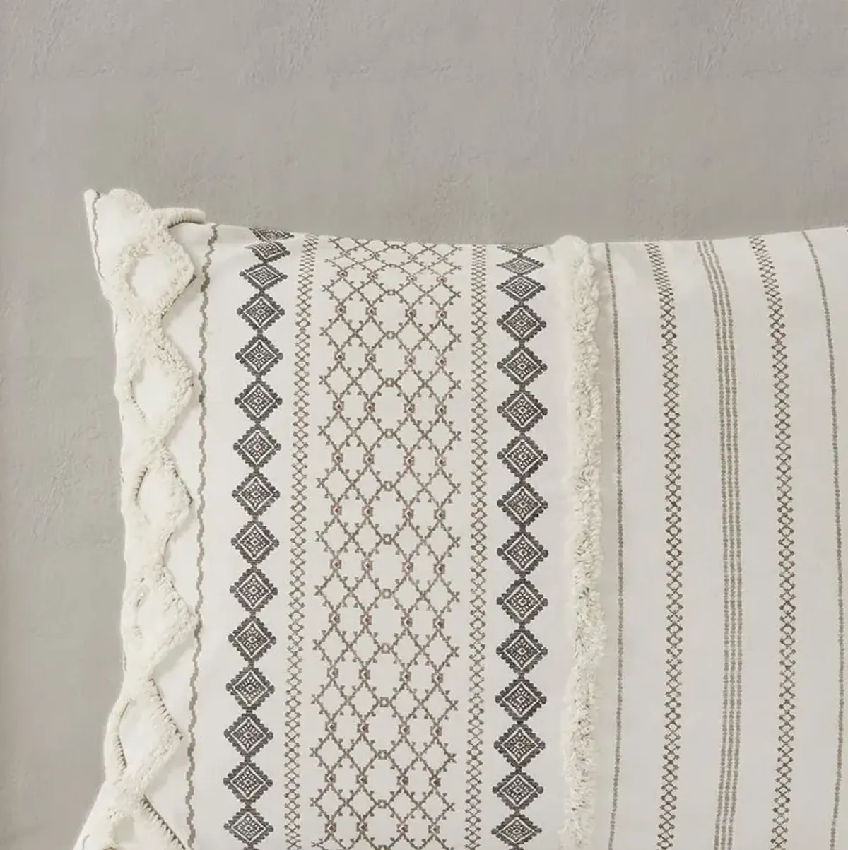 Belen Kox Ivory Aztec Cotton Duvet Cover Mini Set, Belen Kox