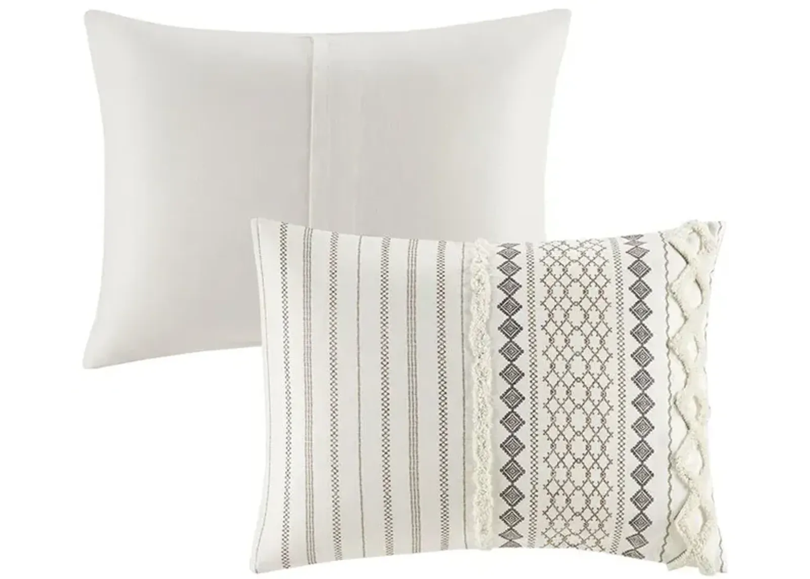 Belen Kox Ivory Aztec Cotton Duvet Cover Mini Set, Belen Kox