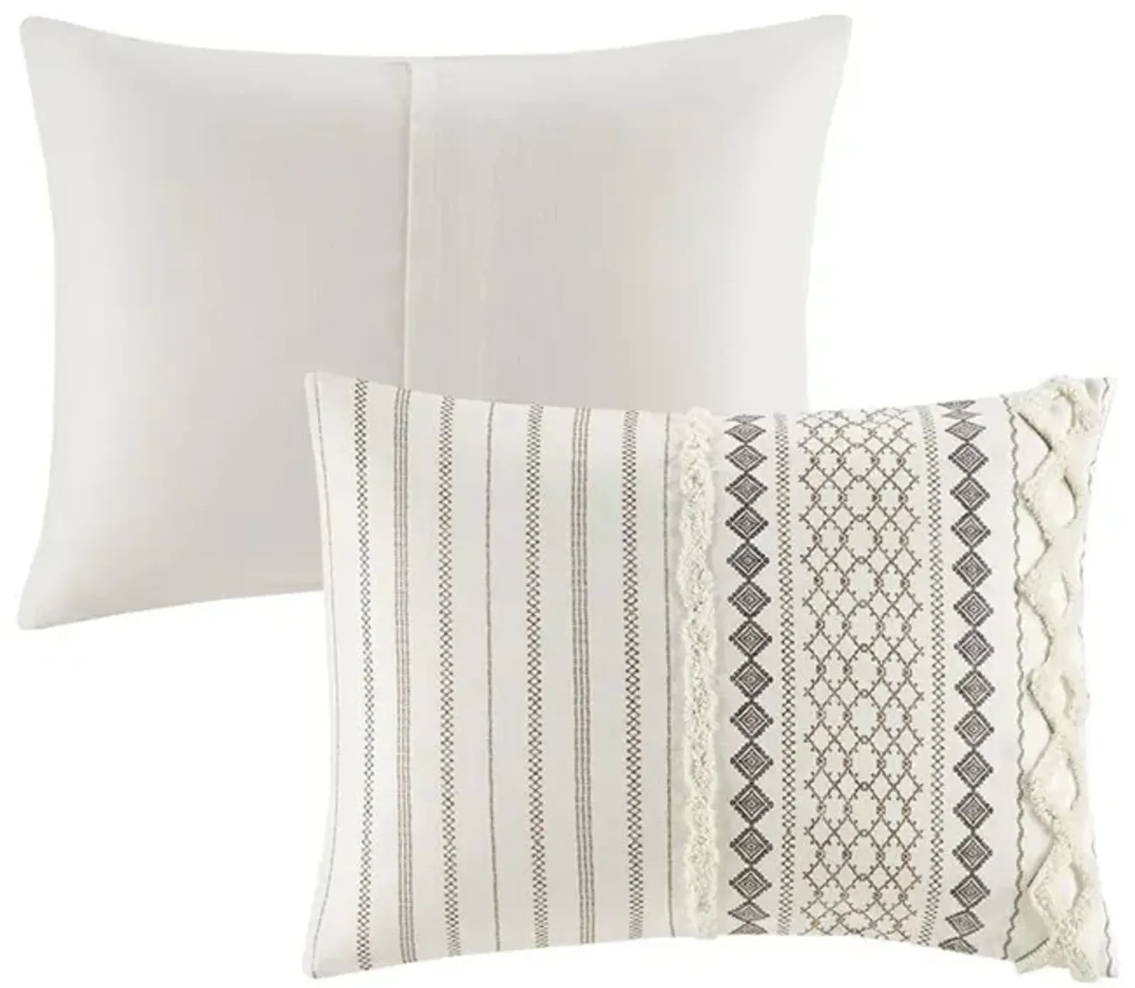 Belen Kox Ivory Aztec Cotton Duvet Cover Mini Set, Belen Kox