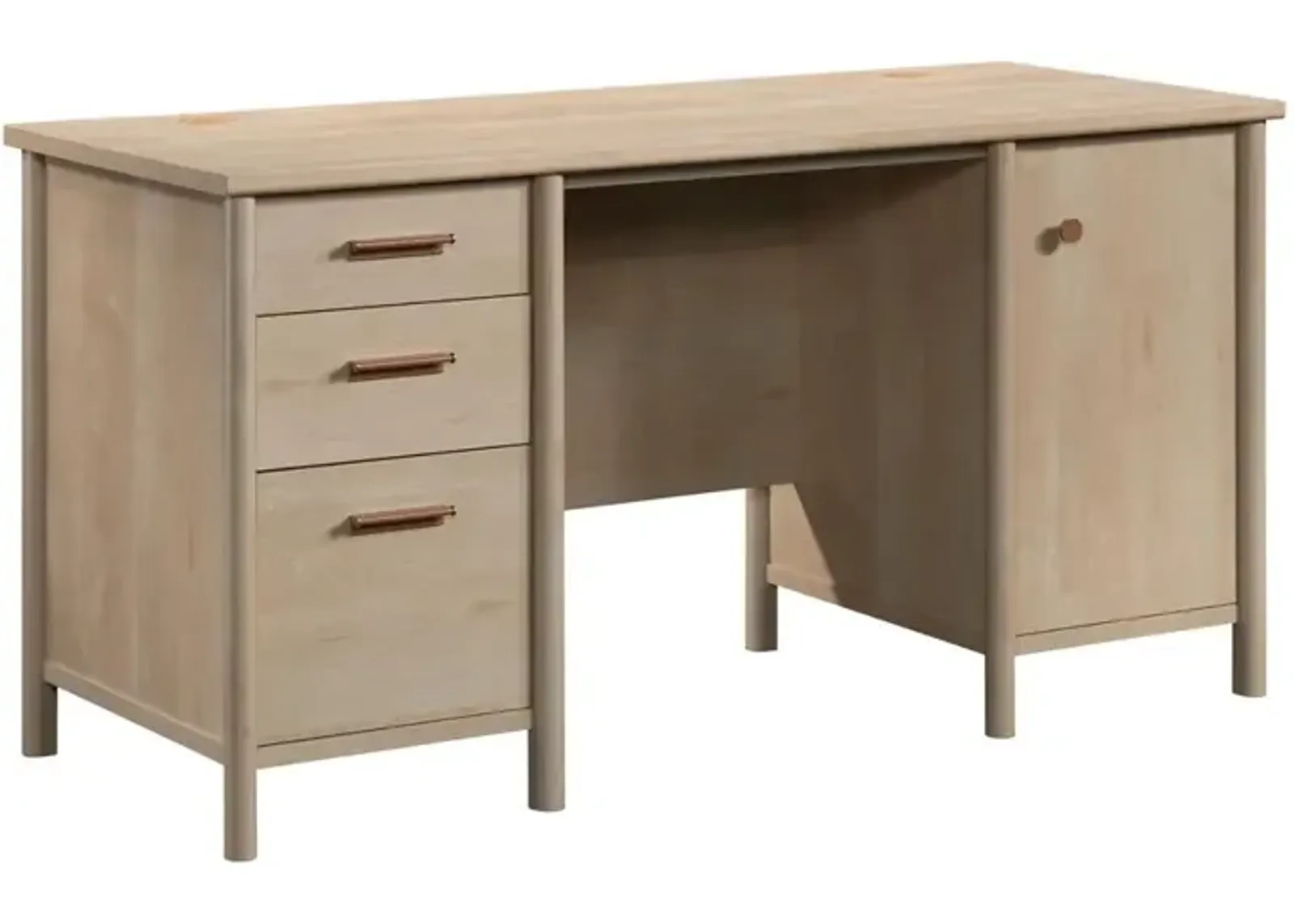 Sauder Whitaker Point 60 Desk  Natural Maple