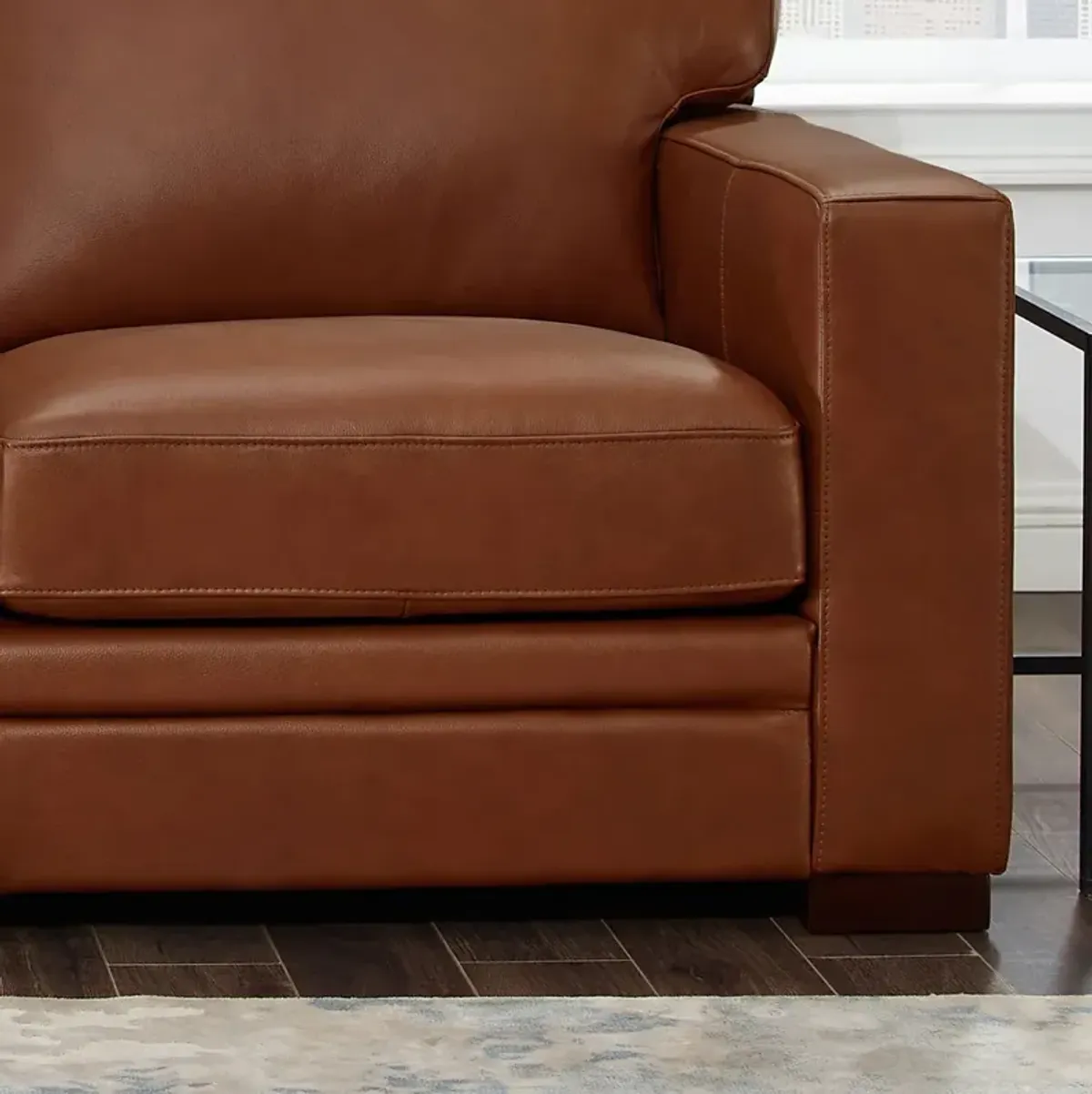 Dillon Top Grain Leather Loveseat