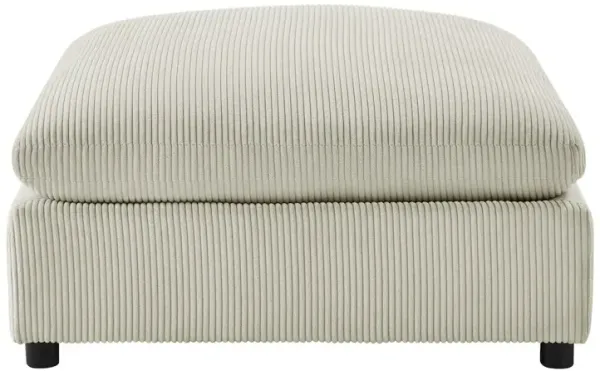 Comfort Pointe Casella Beige Corduroy Ottoman