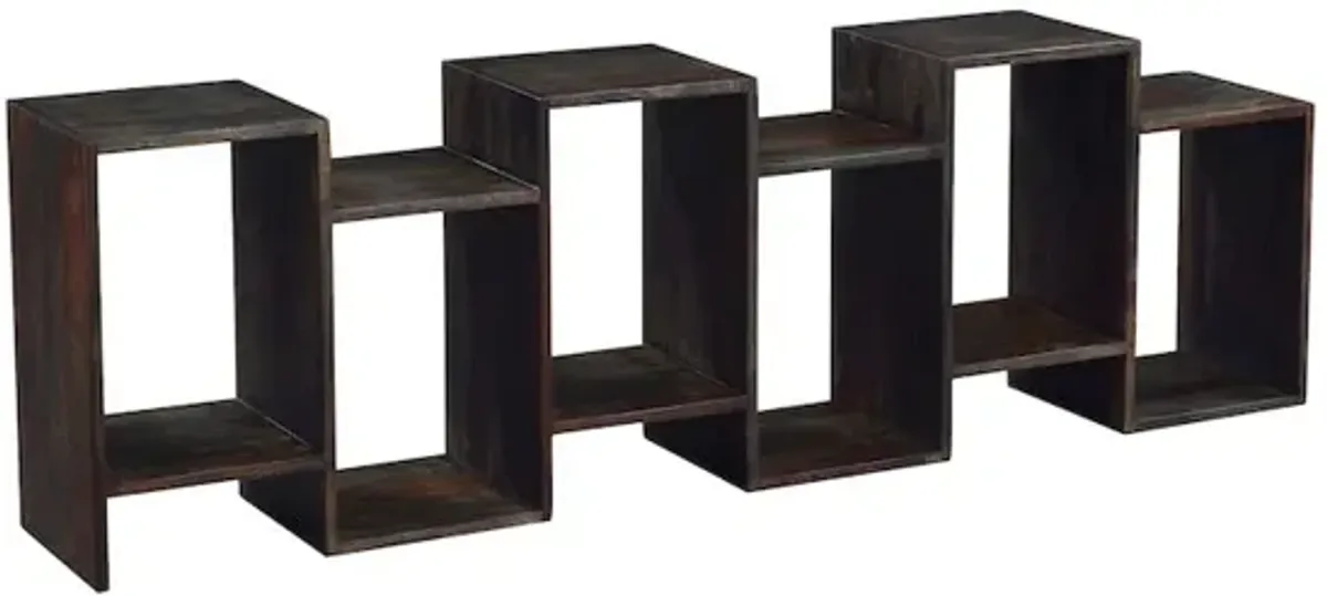 Porter Designs Fall River Solid Sheesham Wood Bookcase, Gray