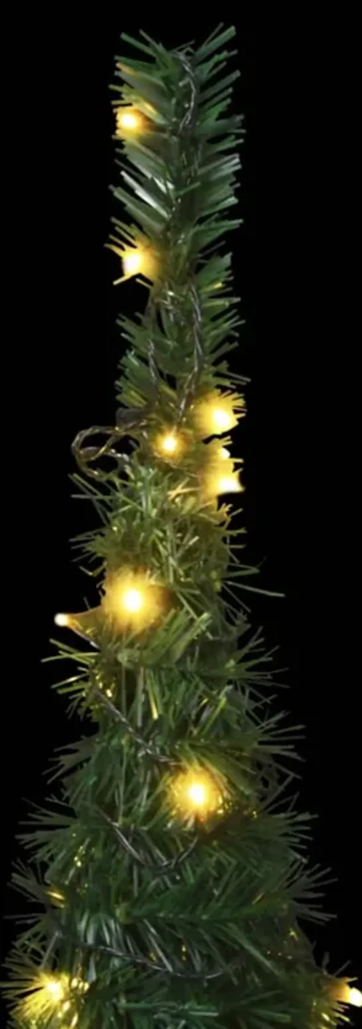 vidaXL Pop-up String Artificial Christmas Tree with LED Green 59.1"