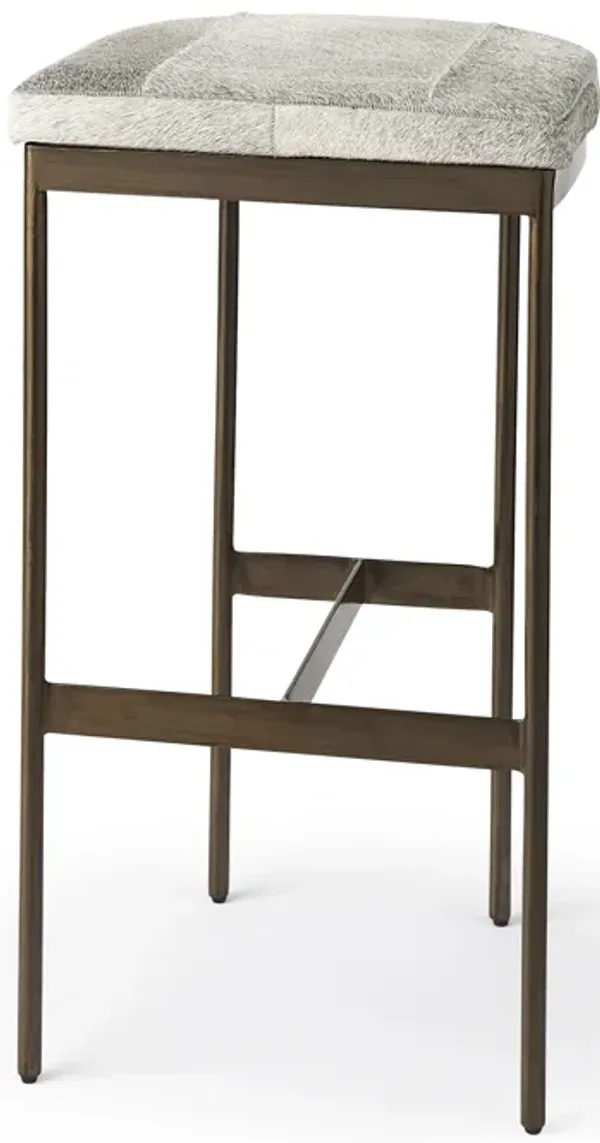 Millie Cow Hide Seat Stool