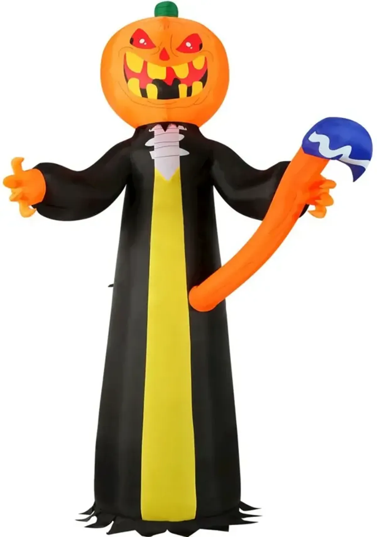 Haunted Hill Farm 10ft Inflatable Jack O Lantern Reaper with Lights