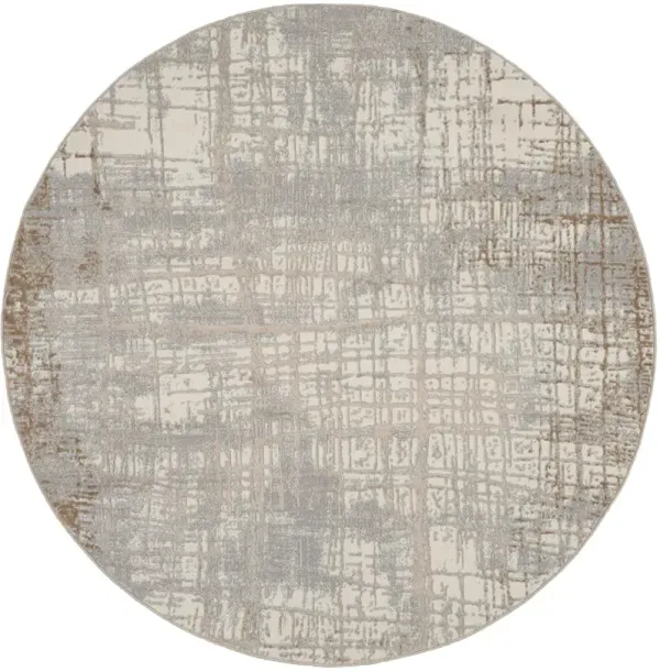 CK950 Rush CK950 Ivory/Taupe 6' x Round Rug