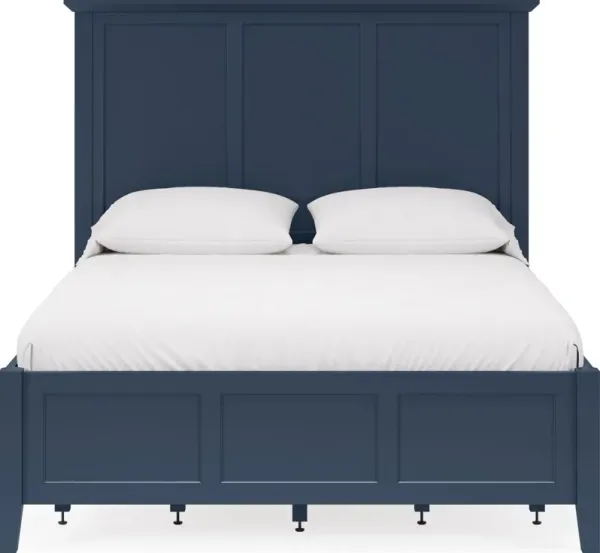 Grace Four Drawer Queen-size Platform Storage Bed in Blueberry
