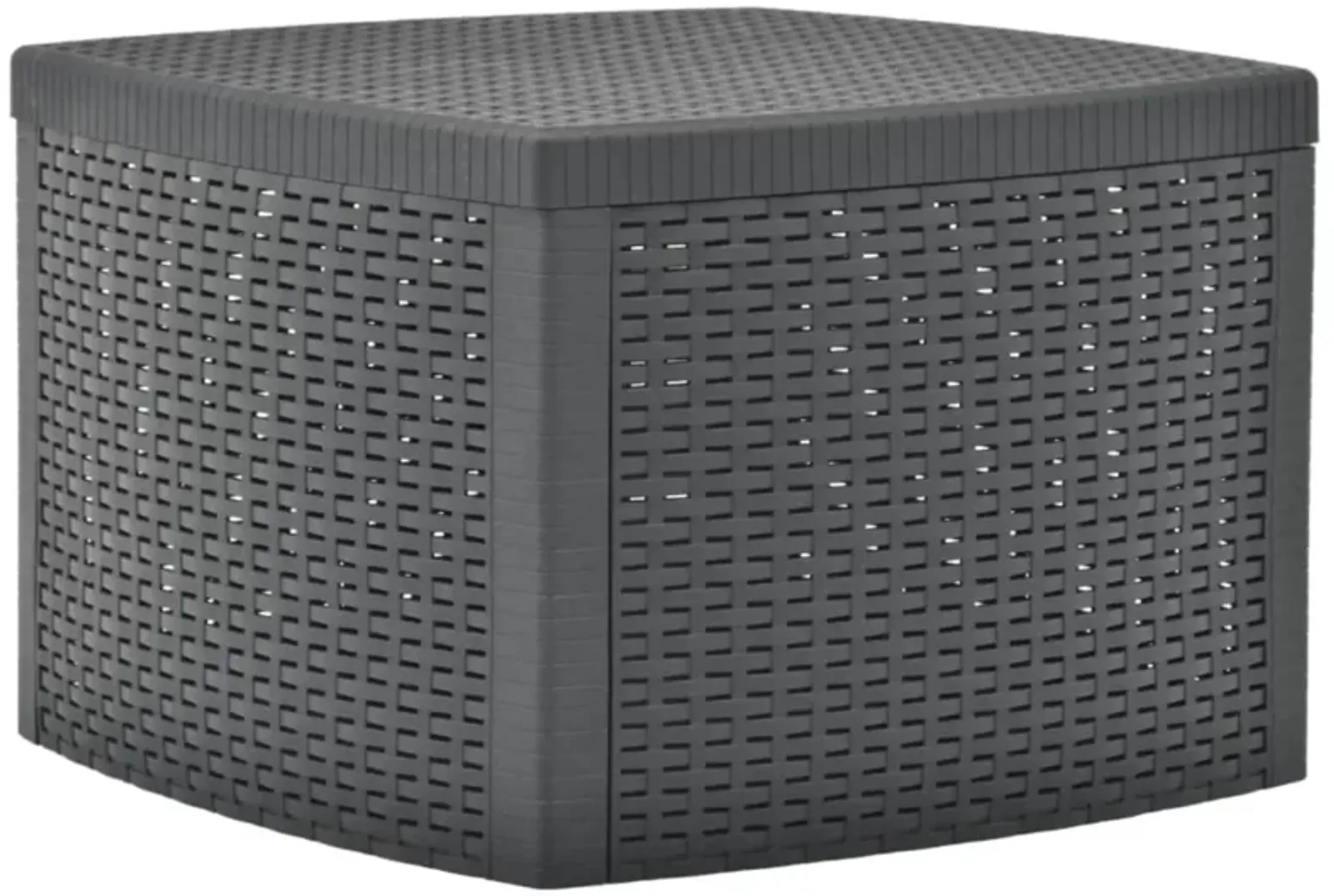 vidaXL Side Table Anthracite 21.3"x21.3"x14.4" Plastic